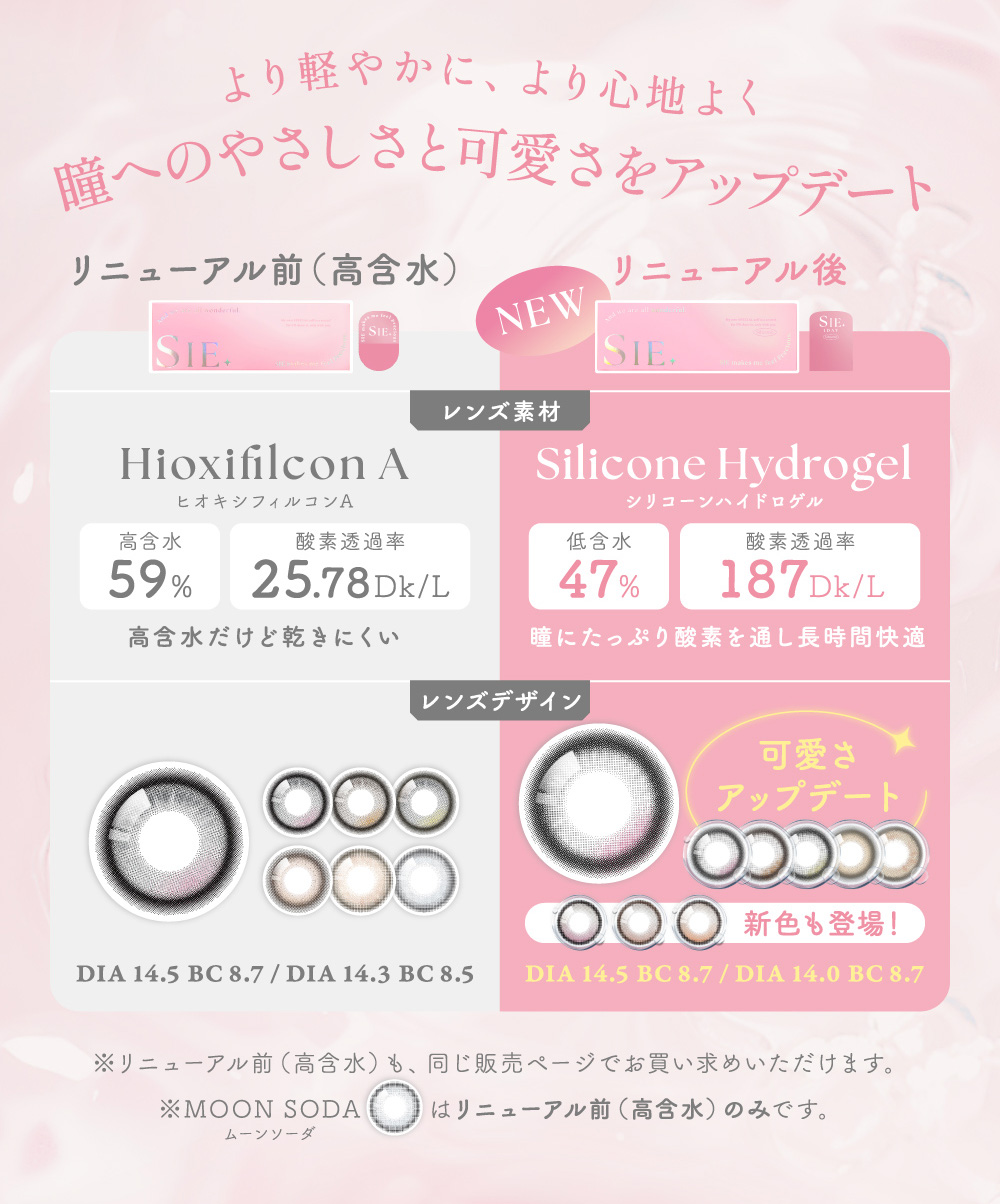 より軽やかに、より心地よく 瞳への優しさと可愛さをアップデート