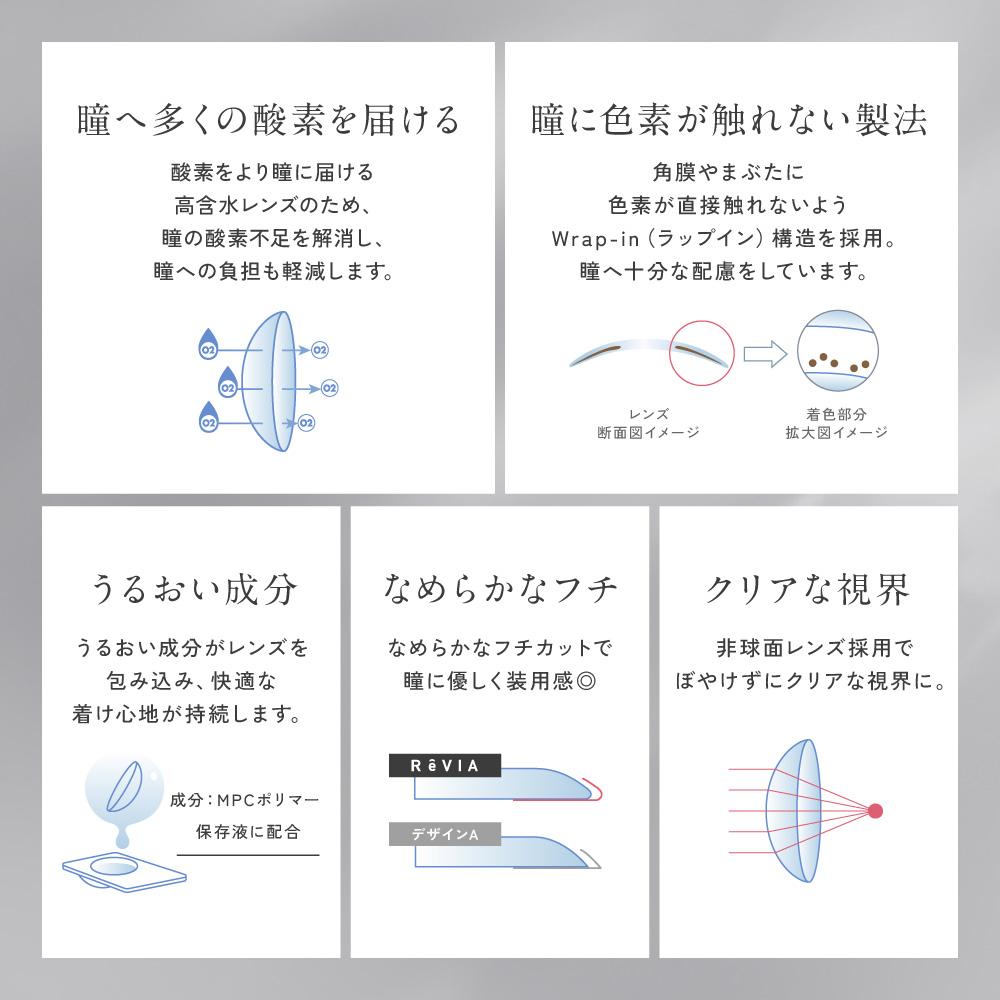 乱視用 カラコン ワンデー 90度 180度 1day 2箱セット レヴィア トーリック カラー 20枚 乱視カラコン ReVIAtoric カラーコンタクトレンズ 度付き 度あり 度なし | ReVIA | 13