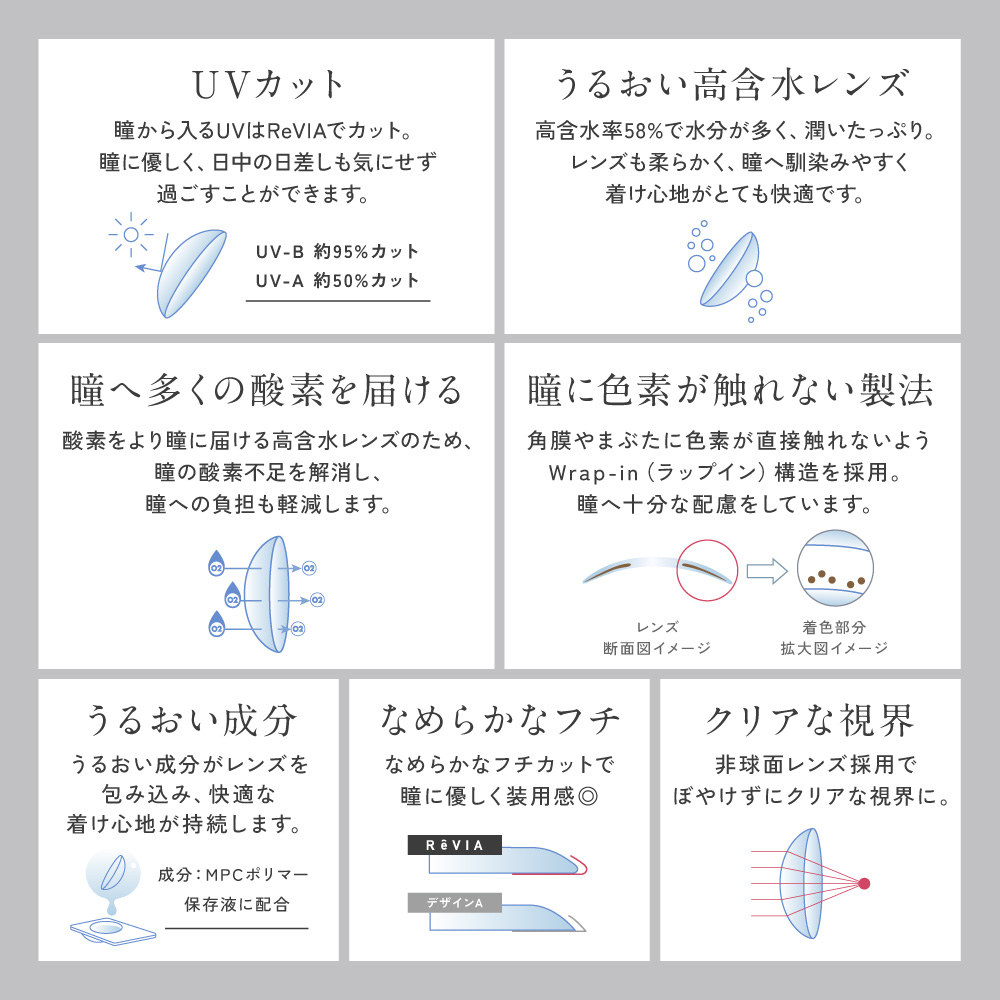 公式限定 2箱購入で＋1箱無料 カラコン ワンデー 30枚 ReVIA 1day CIRCLE レヴィア サークル ブラウン 茶色 度付き 度あり 度なし ナチュラル 自然 UVカット | ReVIA | 13