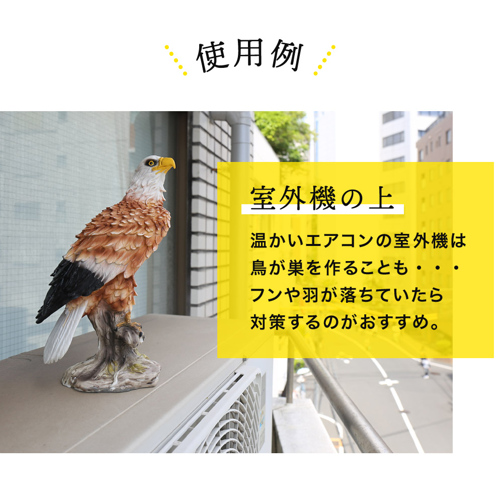 ミスターイーグル 鷹 鷲 タカ ワシ 置物 カラスやスズメなどの野鳥に効果絶大 鳥獣駆除 鳥よけ 害鳥 害獣対策 置き物 すずめ ムクドリ ベランダ  鳥除け 鳥対策