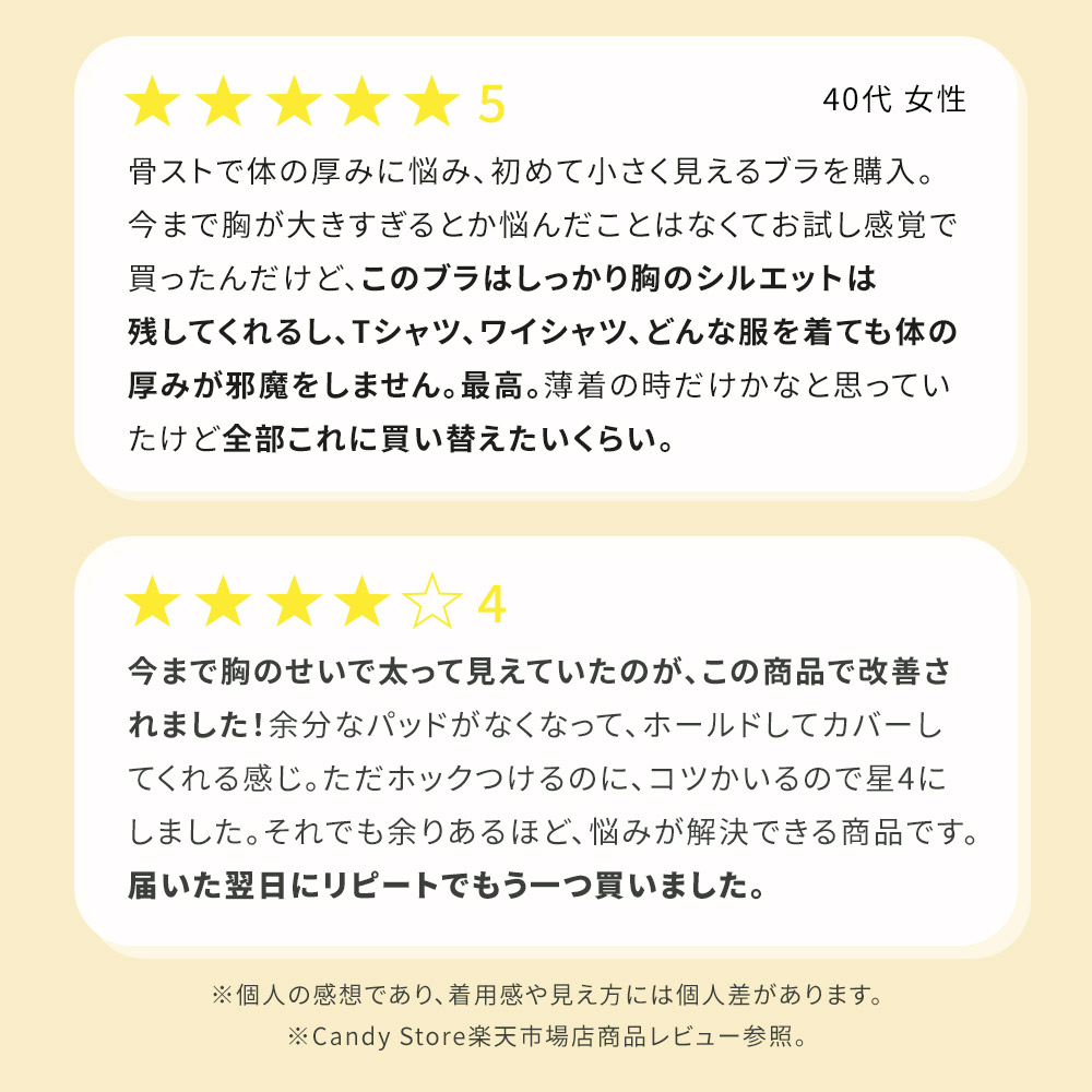 胸を小さく見せるブラ ノンワイヤー 胸を小さく見せる 補正下着