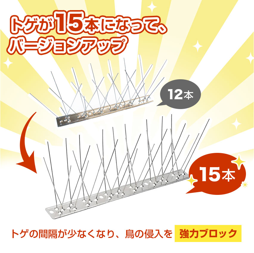 鳥よけグッズ 鳥よけ とげ マット 14枚セット 全長3.5m ベランダ 鳥よけグッズ 鳥よけネット 害鳥 鳩よけグッズ 剣山 ハト除け 関連画像1