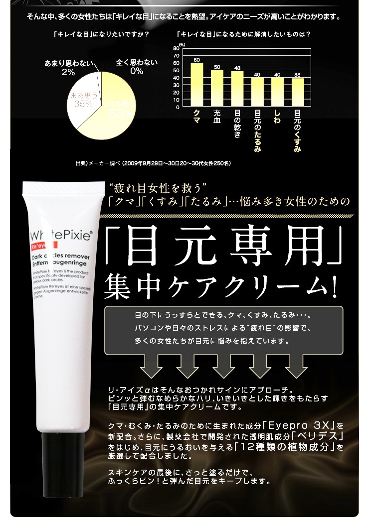 ホワイトピクシィ リ・アイズα 25g 悩みの多い現代女性のための「目元