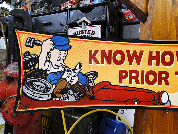 バステッドナックルガレージ　解体前に組み立て方法を知っておこう　U.S.ヘヴィースチールサイン ■ アメリカン雑貨 アメリカ雑貨 |  | 01