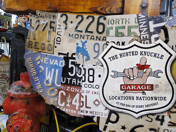 バステッドナックルガレージ　アメリカのナンバープレートマップ　U.S.ヘヴィースチールサイン ■ アメリカン雑貨 アメリカ雑貨 |  | 01