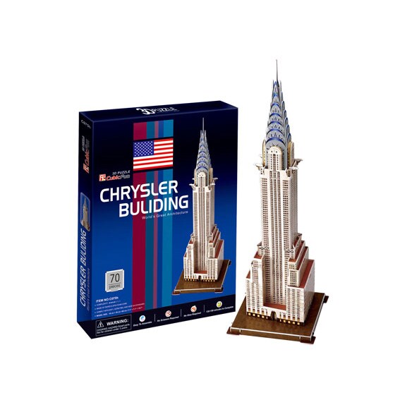 3D立体パズル　クライスラービル　70ピース　高さ50cm　ハサミやノリ不要 ■ アメリカン雑貨 アメリカ雑貨 |  | 05