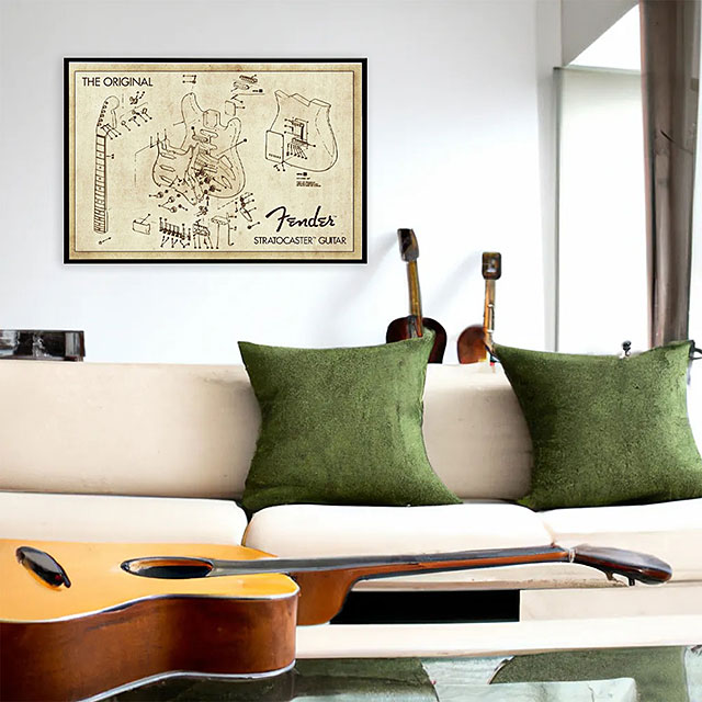 フェンダー　ストラトキャスター　ギター組立図　オフィシャルポスター ■ アメリカン雑貨 アメリカ雑貨 |  | 01