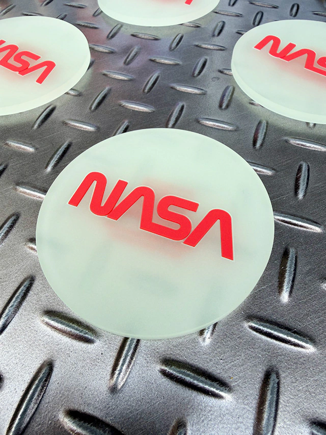 暗闇で光る！　蓄光仕様　NASA　ラバーコースター　単品 ■ アメリカン雑貨 アメリカ雑貨 |  | 03