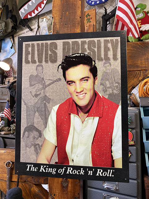 エルビス・プレスリー　（ポートレート）　ブリキ看板 ■ アメリカン雑貨 アメリカ雑貨 | 