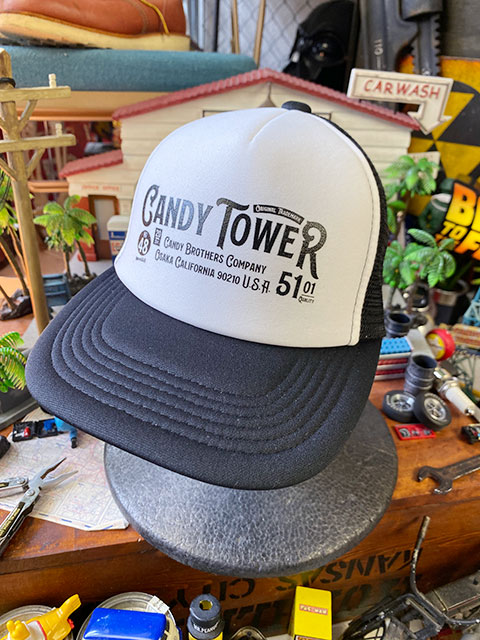 キャンディタワー　オフィシャル　メッシュキャップ　（ホワイト×ブラック）　■　アメリカン雑貨　アメリカ雑貨 |  | 05