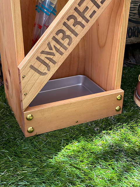 かさ立て（小） アルミ受皿付き うす茶  ■ アメリカン雑貨 アメリカ雑貨 |  | 04