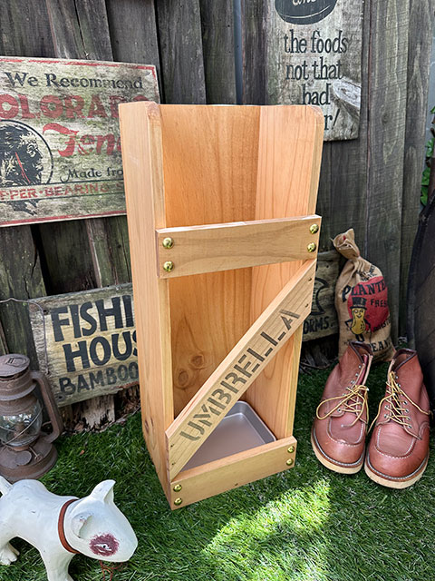 かさ立て（小） アルミ受皿付き うす茶  ■ アメリカン雑貨 アメリカ雑貨 |  | 06