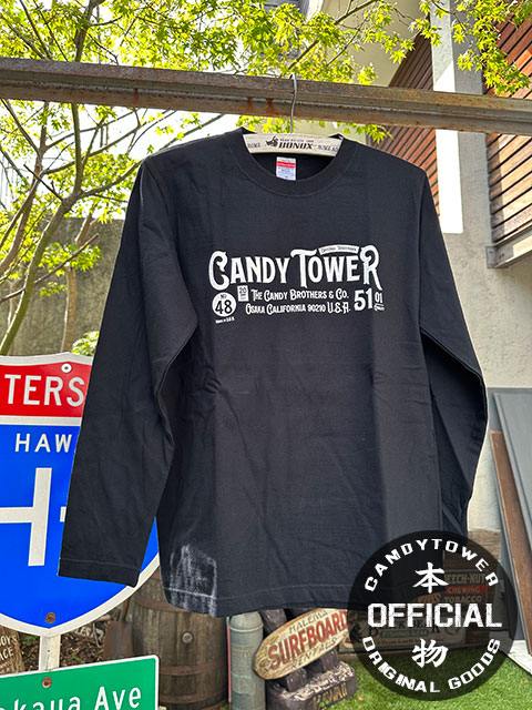 キャンディタワー　オフィシャル　ロングスリーブTシャツ（ブラック）ロンT ■ アメリカン雑貨 アメリカ雑貨 | 