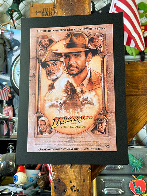 ハリウッドポスター #0018　映画「インディ・ジョーンズ　最後の聖戦」劇場版ポスター　ハリソン・フォード　B4サイズ　※専用フレームは別売