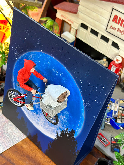 NECA　E.T.＆エリオット　40周年アニバーサリー　空飛ぶBMXディスプレイフィギュア ■ アメリカン雑貨 アメリカ雑貨