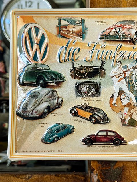 世界の名車＆クラシックカー　3Dメタルサイン　（クラシックビートル・コレクション）　■　アメリカン雑貨　アメリカ雑貨 |  | 01