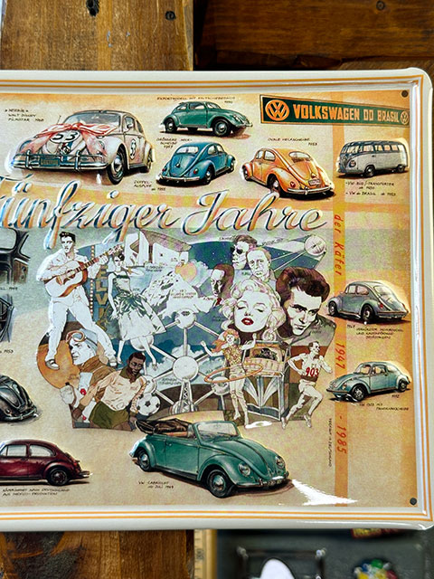世界の名車＆クラシックカー　3Dメタルサイン　（クラシックビートル・コレクション）　■　アメリカン雑貨　アメリカ雑貨 |  | 02