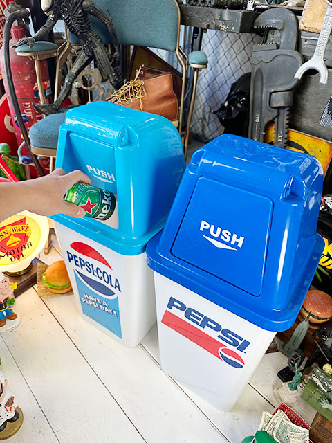 PEPSI ROAD RUNNER 2セット ダストボックス ゴミ箱 アメリカン-