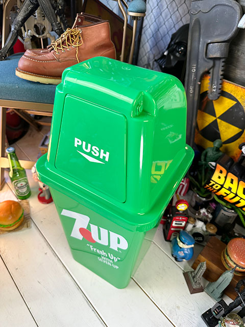 7UP セブンアップ ダストビン 20Lサイズ ゴミ箱（グリーン）単品