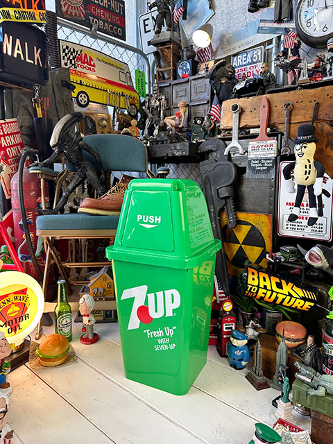 7UP セブンアップ ダストビン 20Lサイズ ゴミ箱 （グリーン） 単品 