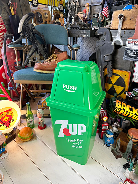 7UP セブンアップ ダストビン 20Lサイズ ゴミ箱（グリーン）単品