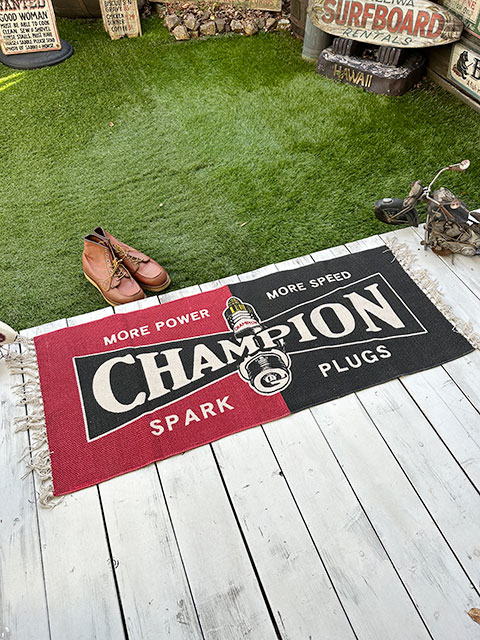 チャンピオン　コットンマット　120cmロングサイズ　（レッド×ブラック）　■　アメリカン雑貨　アメリカ雑貨 |  | 04