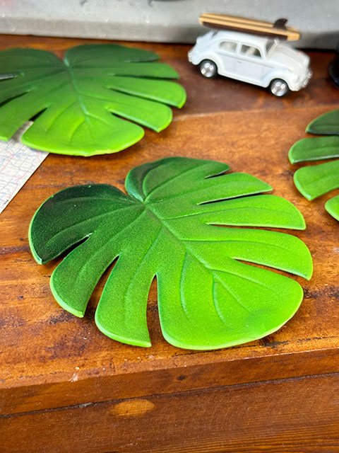 モンステラ　リアルリーフコースター　4枚セット ■ アメリカン雑貨 アメリカ雑貨 |  | 01