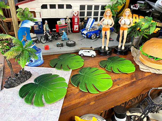 モンステラ　リアルリーフコースター　4枚セット ■ アメリカン雑貨 アメリカ雑貨 |  | 07