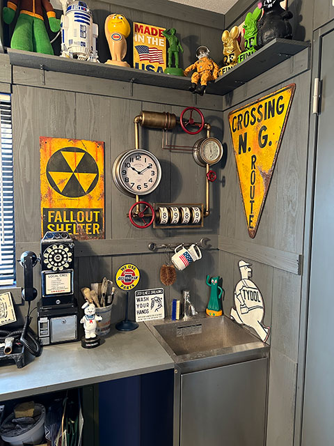 スチームパンク　ウォールクロック　（ダイヤル/ホワイト）　壁掛け時計/温度計/湿度計　■　アメリカ雑貨　アメリカン雑貨 |  | 12