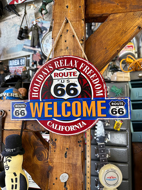 ルート66　ウェルカム　ハンギングサイン ■ アメリカン雑貨 アメリカ雑貨 爆買 | 