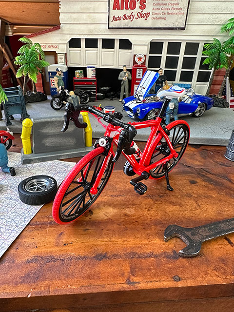 自転車 ロードバイク ダイキャストミニカー （レッド） □ アメリカン 