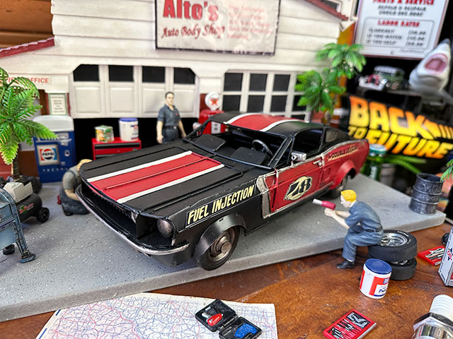 フォード マスタング ストックカー ブリキオブジェ □ アメリカン雑貨