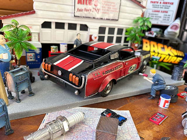 フォード マスタング ストックカー ブリキオブジェ □ アメリカン雑貨