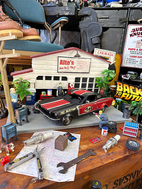 フォード マスタング ストックカー ブリキオブジェ □ アメリカン雑貨