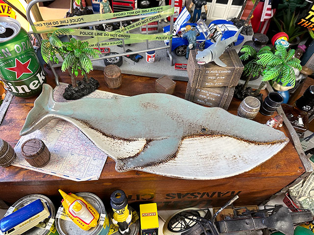 ホエールディッシュ　シロナガスクジラ　セラミックプレート　クジラのお皿 ■ アメリカン雑貨 アメリカ雑貨 | 