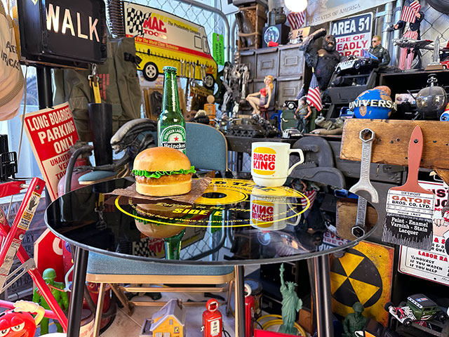 LPレコード　ガラステーブル　（イエロー）　■　アメリカン雑貨　アメリカ雑貨 |  | 03