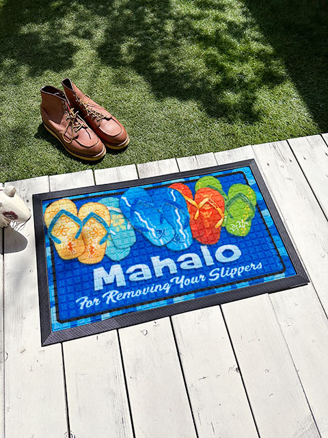 ハワイアン　ラバーマット　（ビーチサンダル）　■　アメリカン雑貨　アメリカ雑貨　玄関マット　屋外マット | 