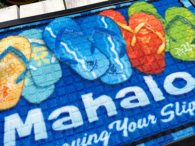 ハワイアン　ラバーマット　（ビーチサンダル）　■　アメリカン雑貨　アメリカ雑貨　玄関マット　屋外マット |  | 02