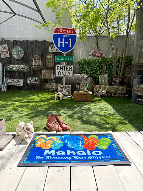 ハワイアン　ラバーマット　（ビーチサンダル）　■　アメリカン雑貨　アメリカ雑貨　玄関マット　屋外マット |  | 06