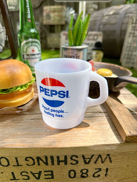ペプシ スタッキングマグ （ホワイト） 単品 □ アメリカン雑貨