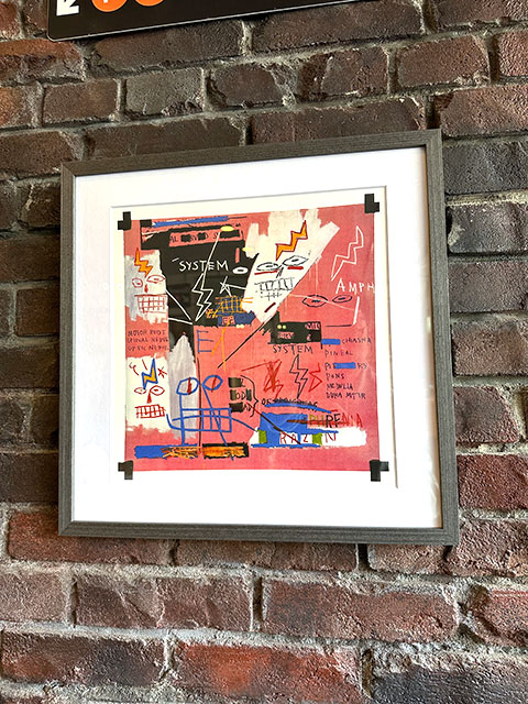 バスキア　アートフレーム　（Six Fifty,1982）　ジャン=ミシェル・バスキア　木製額付き　絵画ポスター　ジークレー印刷 | 