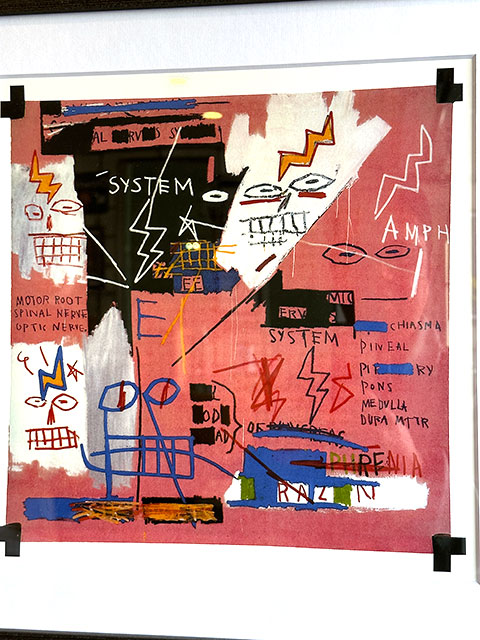 バスキア　アートフレーム　（Six Fifty,1982）　ジャン=ミシェル・バスキア　木製額付き　絵画ポスター　ジークレー印刷 |  | 01