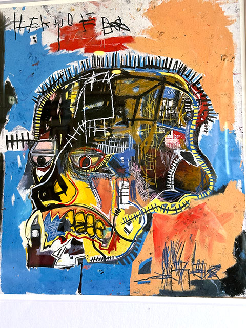 バスキア　アートフレーム　（Untitled,1981/Skull）　ジャン=ミシェル・バスキア　木製額付き　絵画ポスター　ジークレー印刷｜candytower｜02