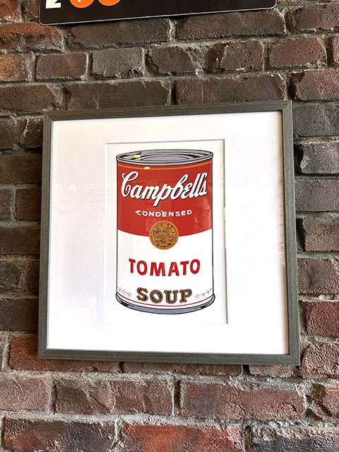 アンディ・ウォーホル　アートフレーム　（Campbell's Soup）　木製額付き　絵画ポスター　アンディ　ウォーホール　■　アメリカン雑貨 | 