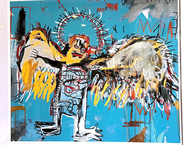 バスキア　アートフレーム　（Untitled,1981/Fallen Angel）　ジャン=ミシェル・バスキア　木製額付き　絵画ポスター　ジークレー印刷 |  | 01