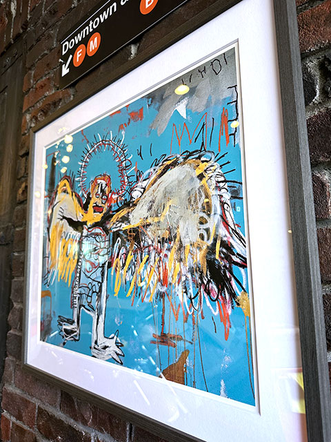 バスキア　アートフレーム　（Untitled,1981/Fallen Angel）　ジャン=ミシェル・バスキア　木製額付き　絵画ポスター　ジークレー印刷 |  | 08