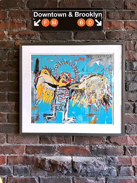 バスキア　アートフレーム　（Untitled,1981/Fallen Angel）　ジャン=ミシェル・バスキア　木製額付き　絵画ポスター　ジークレー印刷 |  | 12