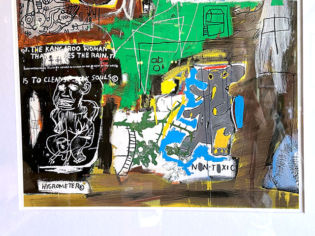 バスキア　アートフレーム　（Sienna,1984）　ジャン=ミシェル・バスキア　木製額付き　絵画ポスター　ジークレー印刷