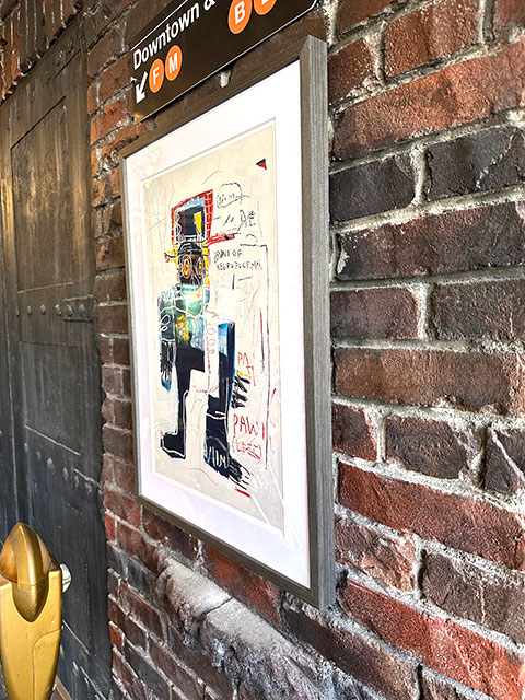 バスキア　アートフレーム　（Irony of Negro Policeman）　ジャン=ミシェル・バスキア　木製額付き　絵画ポスター　ジークレー印刷 |  | 04