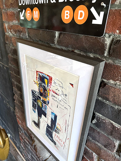 バスキア　アートフレーム　（Irony of Negro Policeman）　ジャン=ミシェル・バスキア　木製額付き　絵画ポスター　ジークレー印刷 |  | 05